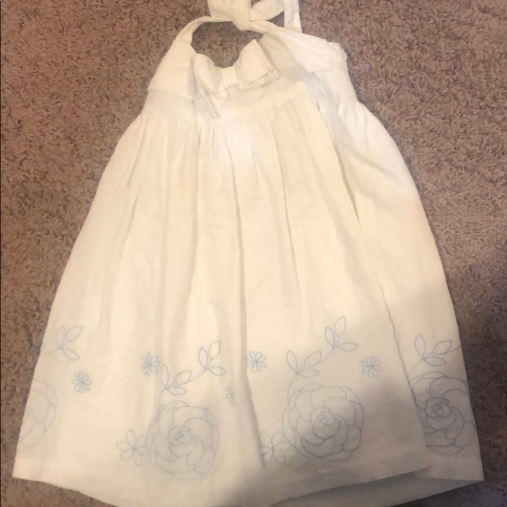 White halter Janie and jack dress- 18-24 months